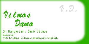 vilmos dano business card